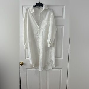 White Button-Up Dress